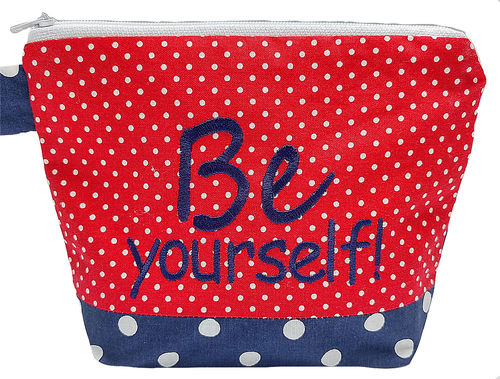 Tasche "BE YOURSELF" marine - rot